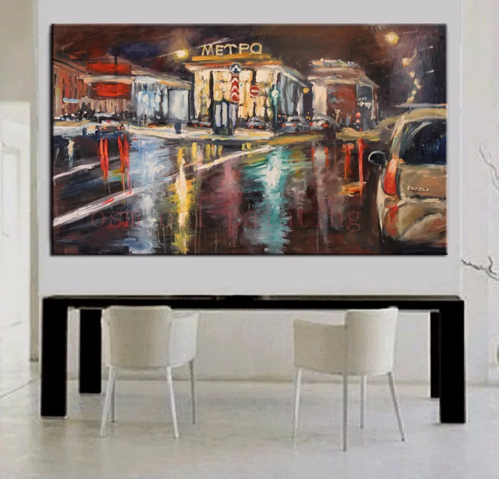 Handmade Wall Art Decorative Landscape Hang Acrylic Picture for Living Room Hand Painted Street Night View Canvas Oil Paintings
Handmade Wall Art Decorative Landscape Hang Acrylic Picture for Living Room Hand Painted Street Night View Canvas Oil Paintings