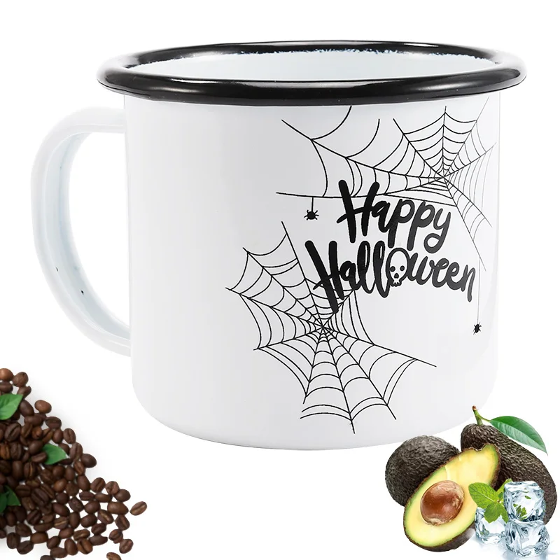 400ML Simple Style Enamel Milk Mug, Unique Design Pattern Coffee Cup for Halloween
400ML Simple Style Enamel Milk Mug, Unique Design Pattern Coffee Cup for Halloween