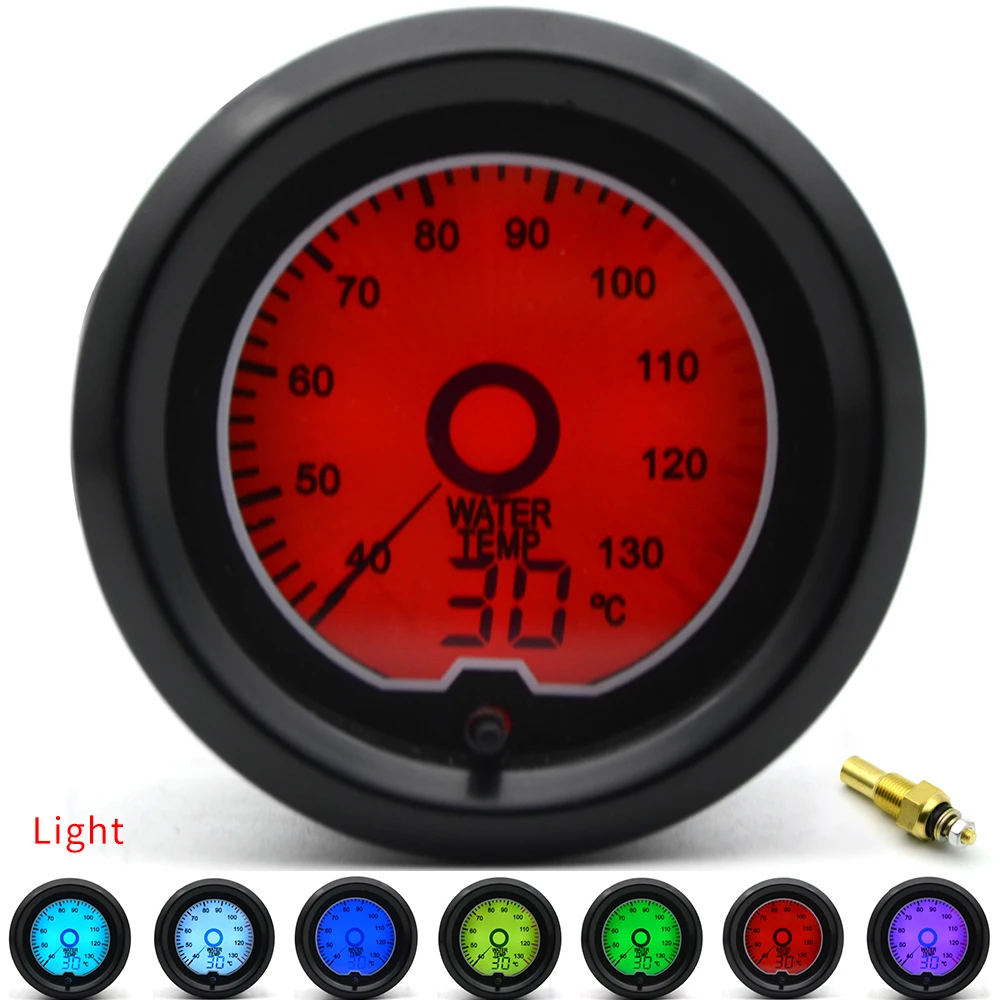 2" 52mm Water Temp Gauge 7 Color Racing Gauge LCD Digital Display Car Meter Multiple Colors Water Temperature
2" 52mm Water Temp Gauge 7 Color Racing Gauge LCD Digital Display Car Meter Multiple Colors Water Temperature