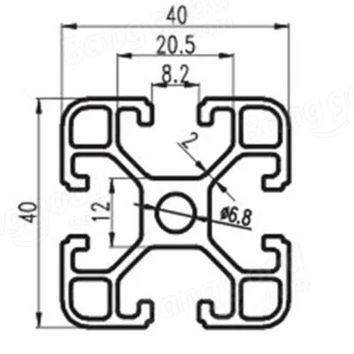 Machifit 300mm Length 4040 T Slot Aluminum Profiles Extrusion Frame For CNC