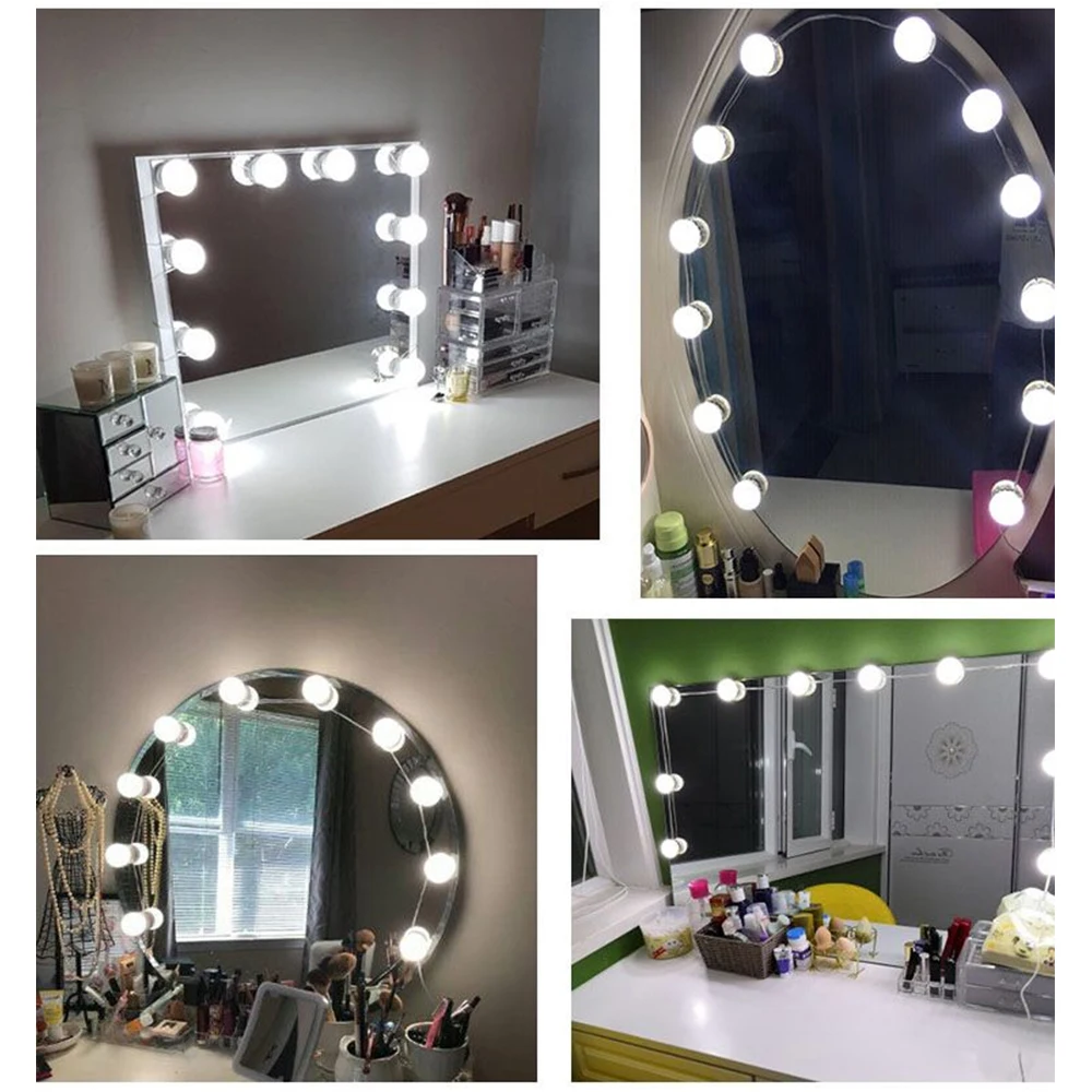 DC5V 10W 10 LED Dimmable Vanity Mirror Light Kit USB Powered Operated Memory Function Adjustable Make Up Mirror Light Room Salon
DC5V 10W 10 LED Dimmable Vanity Mirror Light Kit USB Powered Operated Memory Function Adjustable Make Up Mirror Light Room Salon