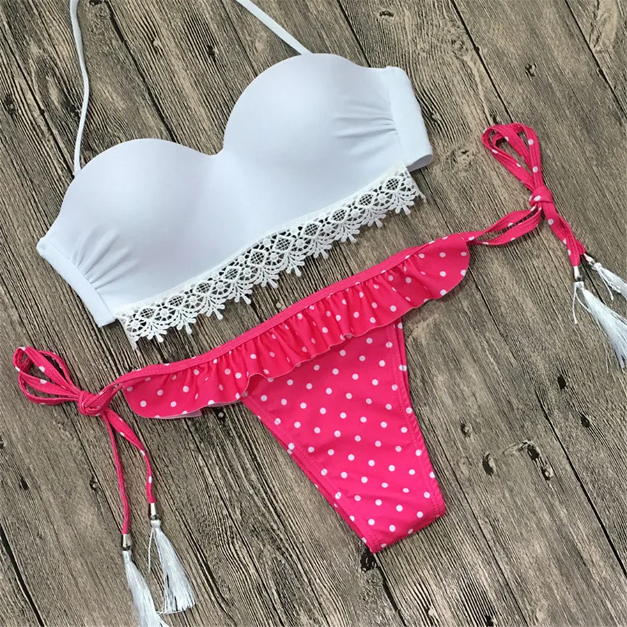 YICN 2018 Sexy Lace Bikinis Set Halter Push Up Biquini Swim Wear Bathing Suit Beach Bikinis Swimsuit Women Brazilian Swimwear
YICN 2018 Sexy Lace Bikinis Set Halter Push Up Biquini Swim Wear Bathing Suit Beach Bikinis Swimsuit Women Brazilian Swimwear