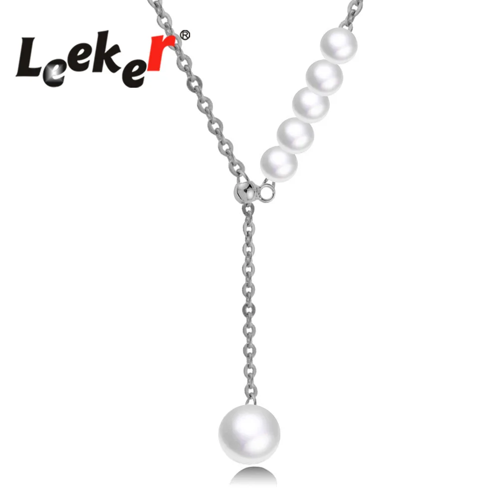 LEEKER Elegant Imitation Pearl Adjusted Pendant Necklace Women Silver Color Vintage Wedding Party Jewelry 94025 LK5
LEEKER Elegant Imitation Pearl Adjusted Pendant Necklace Women Silver Color Vintage Wedding Party Jewelry 94025 LK5