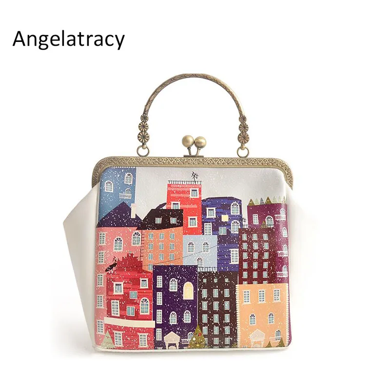 Angelatracy 2018 Cartoon White Black Vintage House Leather PU Small Metal Frame Mouth Gold Messenger Shoulder Bags Handbag Totes
Angelatracy 2018 Cartoon White Black Vintage House Leather PU Small Metal Frame Mouth Gold Messenger Shoulder Bags Handbag Totes