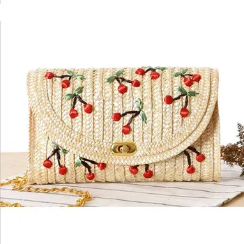 Women Straw Beach Bag Woven Handmade Cherry Embroidery Small Bags For Women Messenger Bag Rattan Shoulder Crossbody Bag W317
Women Straw Beach Bag Woven Handmade Cherry Embroidery Small Bags For Women Messenger Bag Rattan Shoulder Crossbody Bag W317