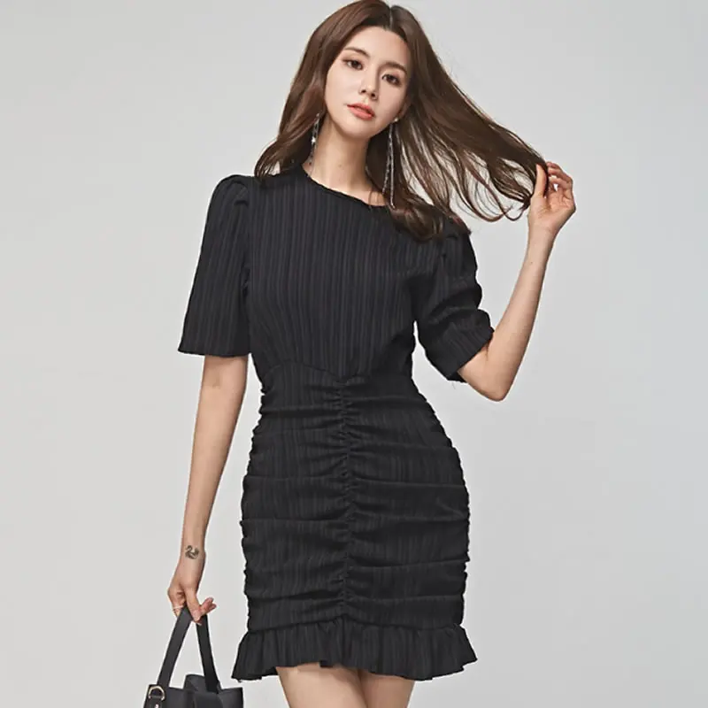 Summer Half Sleeve Wrinked Slim Sexy Ruffles Fishtail Bodycon Mini Party Dress
Summer Half Sleeve Wrinked Slim Sexy Ruffles Fishtail Bodycon Mini Party Dress
