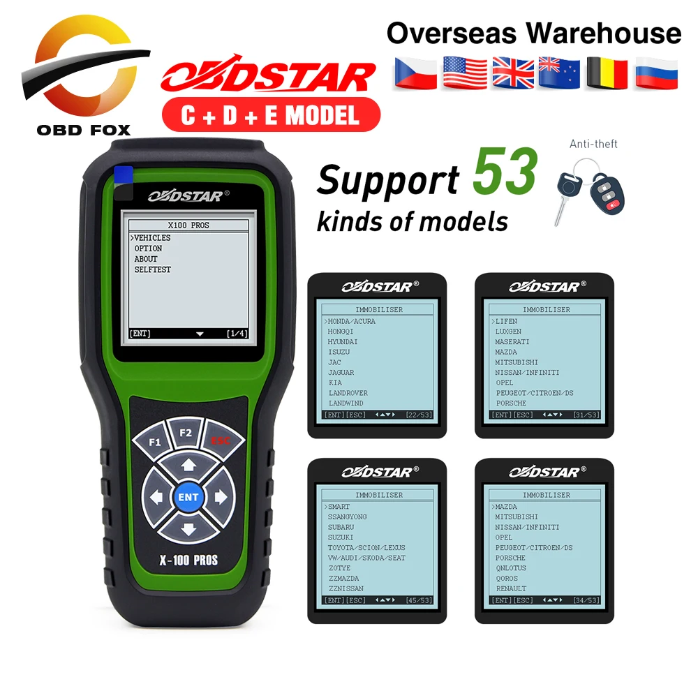 Obdstar X100 PROS Auto Key Programmer C+D+E including EEPROM x100 pro for immobilizer +Odometer correction+OBD Replace X-100 PRO
Obdstar X100 PROS Auto Key Programmer C+D+E including EEPROM x100 pro for immobilizer +Odometer correction+OBD Replace X-100 PRO