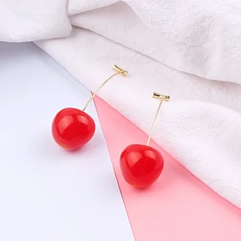12pairs/lot Japanese beautiful girl earrings lovely fruit sweet cherry earrings joker red cherries students pendant earrings 
12pairs/lot Japanese beautiful girl earrings lovely fruit sweet cherry earrings joker red cherries students pendant earrings