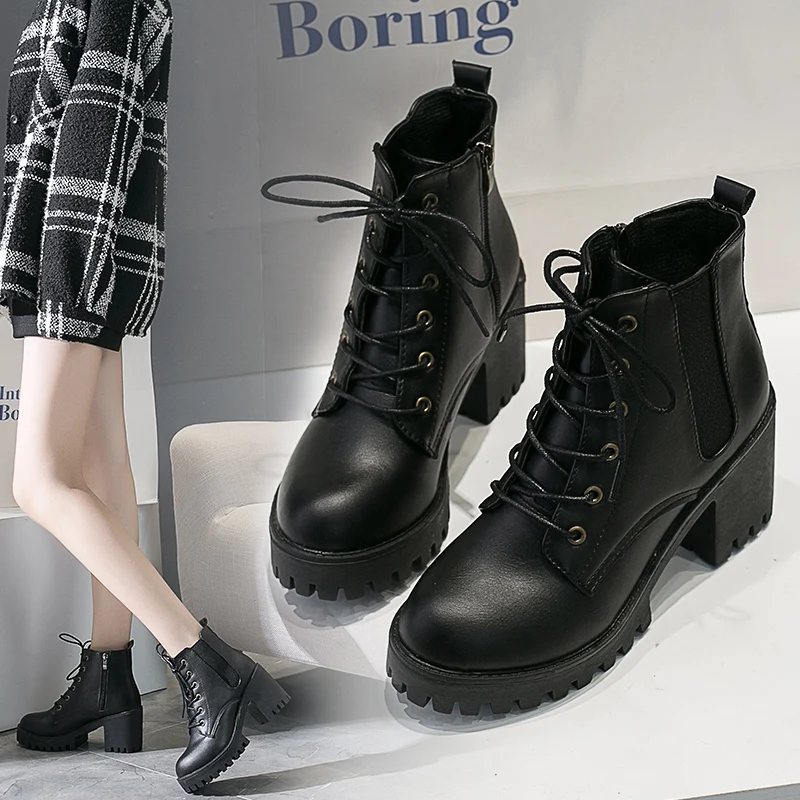 Women's boots 2019 new summer fashion thick with high-heeled women's boots round head waterproof platform women's booties
Women's boots 2019 new summer fashion thick with high-heeled women's boots round head waterproof platform women's booties