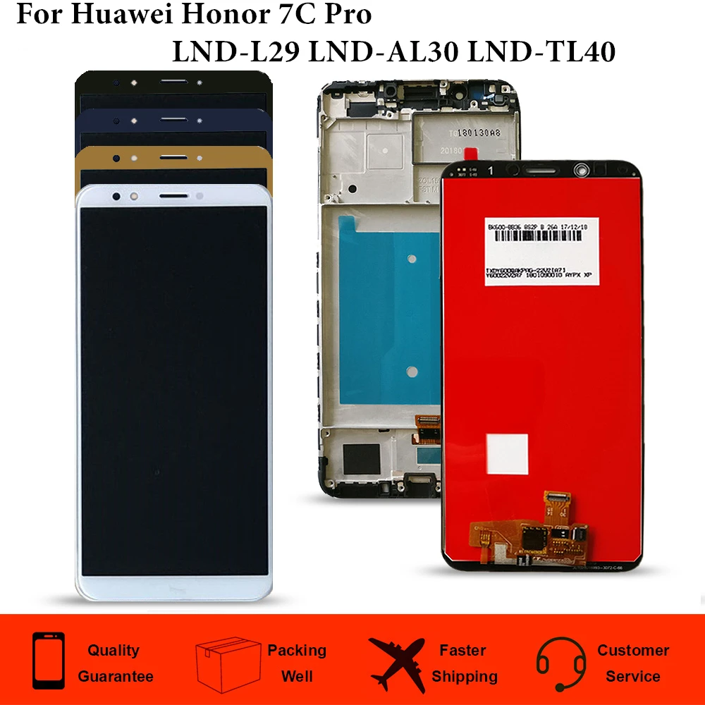 High Quality 5.99 inch For Huawei Honor 7C pro Full LCD DIsplay +Touch Screen Digitizer Glass Assembly LND-L29 LND-AL30 LND-TL40
High Quality 5.99 inch For Huawei Honor 7C pro Full LCD DIsplay +Touch Screen Digitizer Glass Assembly LND-L29 LND-AL30 LND-TL40