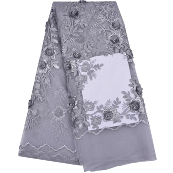 2018 African Lace Fabric Gray Color High Quality 3D Flower Lace Dubai Fabric Bridal Lace Fabric With Beads For Sewing 1285
2018 African Lace Fabric Gray Color High Quality 3D Flower Lace Dubai Fabric Bridal Lace Fabric With Beads For Sewing 1285
