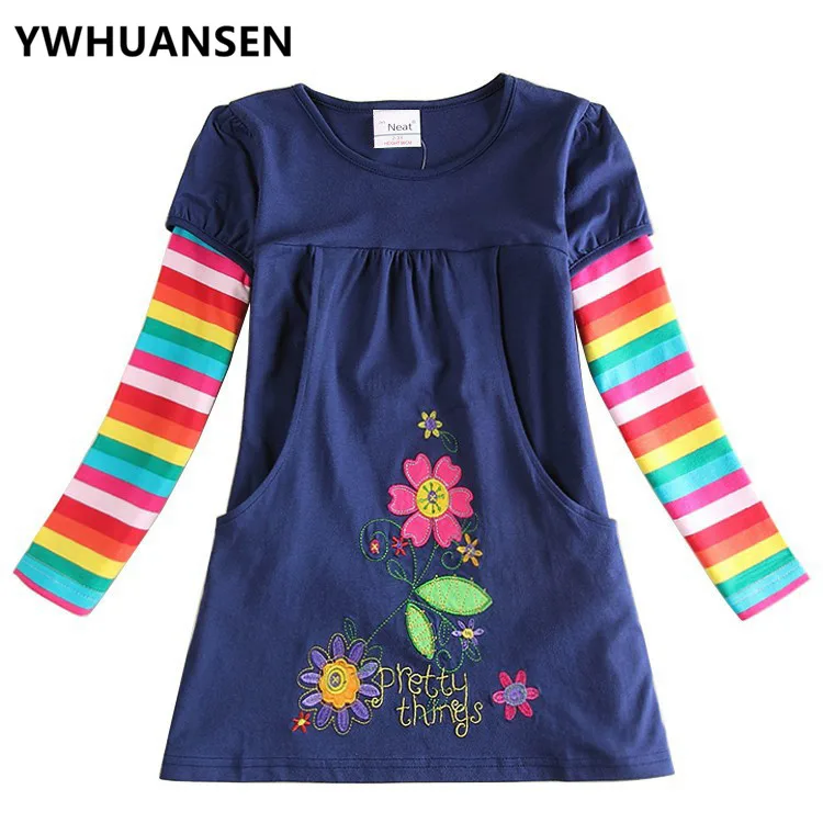 YWHUANSEN Autumn Rainbow Striped Dresses For Girls Flower Frocks Vestidos Infantil Long Sleeve Princess Dress Floral Clothings
YWHUANSEN Autumn Rainbow Striped Dresses For Girls Flower Frocks Vestidos Infantil Long Sleeve Princess Dress Floral Clothings