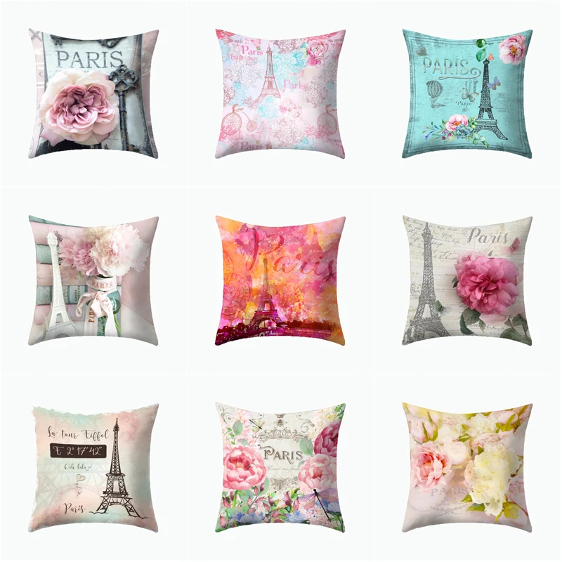 Paris Tower Cushion Cover Rose Flower Throw Pillow for Euro Style Home Decorsofa pillow case for Mothers' Day Drop Shipping
Paris Tower Cushion Cover Rose Flower Throw Pillow for Euro Style Home Decorsofa pillow case for Mothers' Day Drop Shipping