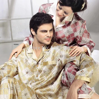 Lovers Wedding Silk Sleepwear Set 100% Mulberry 5A Silk Long-sleeve Print Twinset Classic Pajama Sets M/L/XL/XXL Free Shipping
Lovers Wedding Silk Sleepwear Set 100% Mulberry 5A Silk Long-sleeve Print Twinset Classic Pajama Sets M/L/XL/XXL Free Shipping