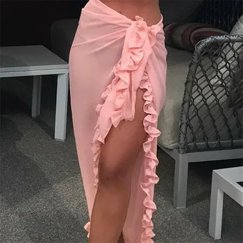 Women's Beach Bikini Cover- up New Sexy Soild Color Side Slit Ruffles Swim Skirt Ladies' Short Wrap Sarong Beachwear Summer Hot
Women's Beach Bikini Cover- up New Sexy Soild Color Side Slit Ruffles Swim Skirt Ladies' Short Wrap Sarong Beachwear Summer Hot