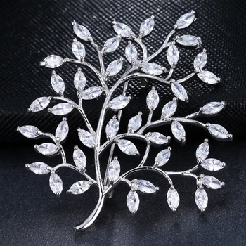 Trendy Tree Handmade White gold/Rose Gold Jewelry AAA Cubic Zircon Brooch for Women
Trendy Tree Handmade White gold/Rose Gold Jewelry AAA Cubic Zircon Brooch for Women