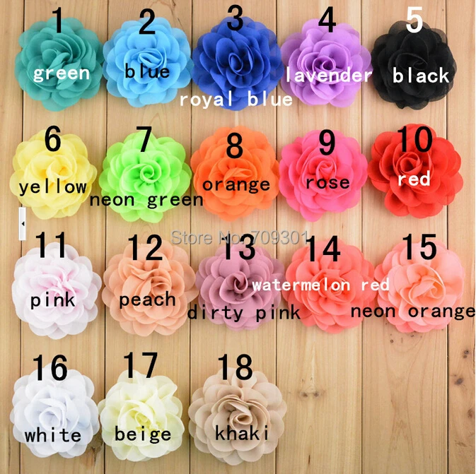 Wholesale 3.5"Chiffon Silk DIY Rosette Flowers WITHOUT Hair Clips,Kids Boutique Hair Flowers 17 color U choose
Wholesale 3.5"Chiffon Silk DIY Rosette Flowers WITHOUT Hair Clips,Kids Boutique Hair Flowers 17 color U choose