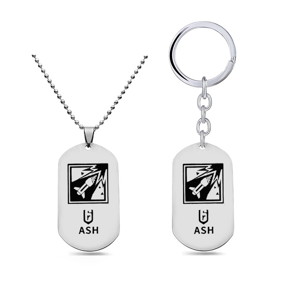Julies Game Rainbow 6 Siege Keychains Dog Tag Pendant ASH Buck ELA Key Chain Anime 40 Hearoes Keyring Holder Figures llaveros
Julies Game Rainbow 6 Siege Keychains Dog Tag Pendant ASH Buck ELA Key Chain Anime 40 Hearoes Keyring Holder Figures llaveros