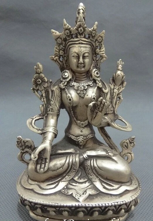 $old craft$ Tibet Silver Buddhist Joss Protect Set Lotus 7 Eyes White Tara Buddha Statue (A0314)
$old craft$ Tibet Silver Buddhist Joss Protect Set Lotus 7 Eyes White Tara Buddha Statue (A0314)