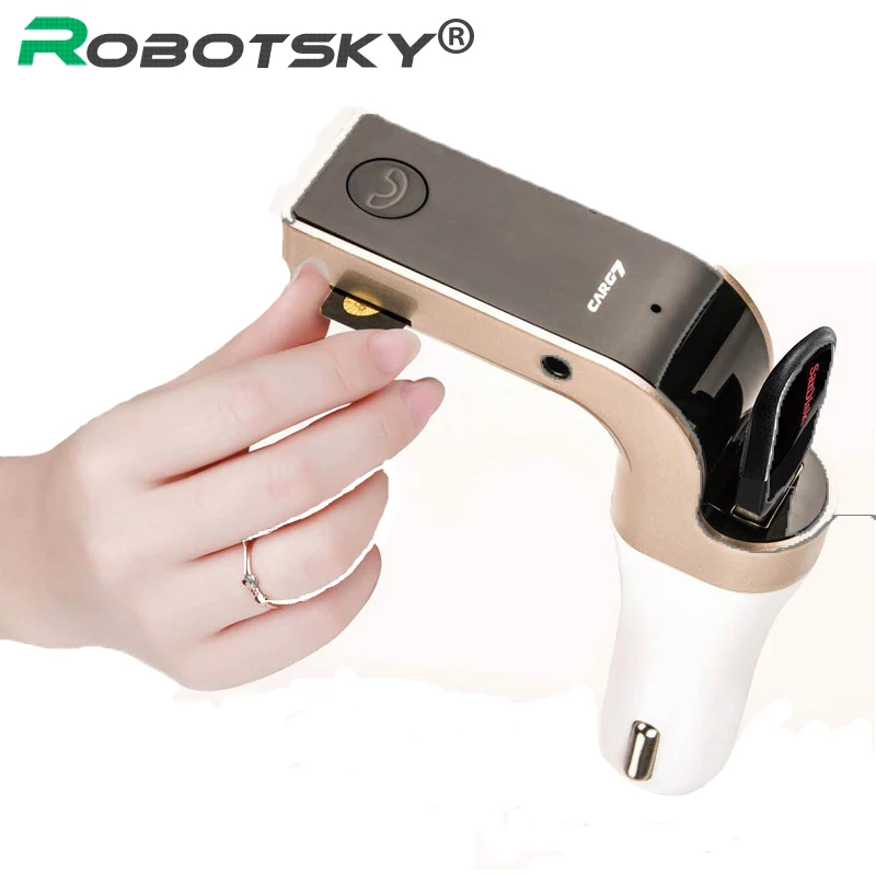 Robotsky 4 in 1 Wireless Bluetooth G7 Car Charger Hands Free FM Transmitter with LCD Display MP3 TF Radio Transmitter
Robotsky 4 in 1 Wireless Bluetooth G7 Car Charger Hands Free FM Transmitter with LCD Display MP3 TF Radio Transmitter