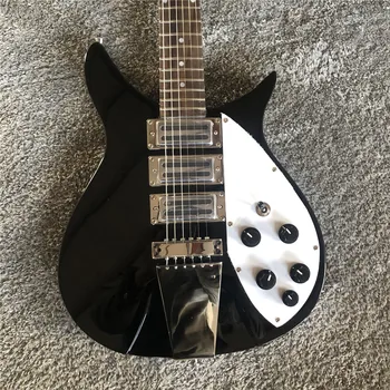 Kaiyun Factory custom made rickenback.6 string classic black electric guitar.3 pickups. Silver hardhard.rosewood fingerboard.
Kaiyun Factory custom made rickenback.6 string classic black electric guitar.3 pickups. Silver hardhard.rosewood fingerboard.