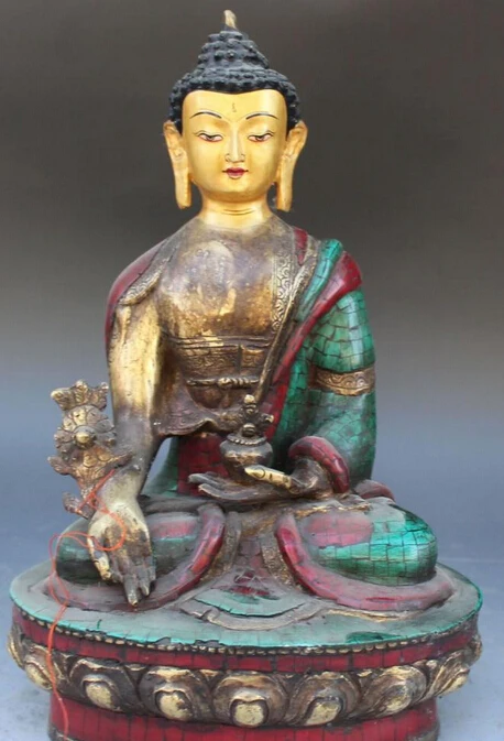 bi003072 13"Tibet Nepal 100% Bronze Gold Turquoise Coral Medicine Buddha Sakyamuni Statue
bi003072 13"Tibet Nepal 100% Bronze Gold Turquoise Coral Medicine Buddha Sakyamuni Statue