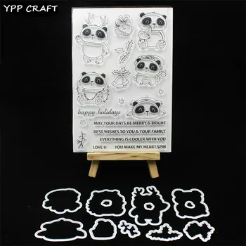 YPP CRAFT Cute Panda Stamp And Metal Cutting Dies Stencils for DIY Scrapbooking/photo album Decorative Embossing DIY Cards 122
YPP CRAFT Cute Panda Stamp And Metal Cutting Dies Stencils for DIY Scrapbooking/photo album Decorative Embossing DIY Cards 122