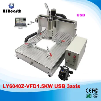 3 axis cnc engraving milling machine cnc 6040 1500w USB cnc machinery, free custom duty to Russia
3 axis cnc engraving milling machine cnc 6040 1500w USB cnc machinery, free custom duty to Russia