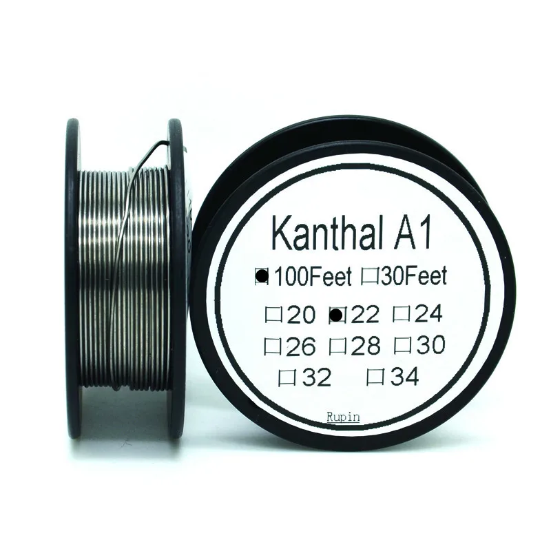 100 ft KanthalA1 Silver Resistance Wire 22 Gauge AWG Round Resistance Heating Wire For DIY Electronic Coil smog core 0.6mm
100 ft KanthalA1 Silver Resistance Wire 22 Gauge AWG Round Resistance Heating Wire For DIY Electronic Coil smog core 0.6mm