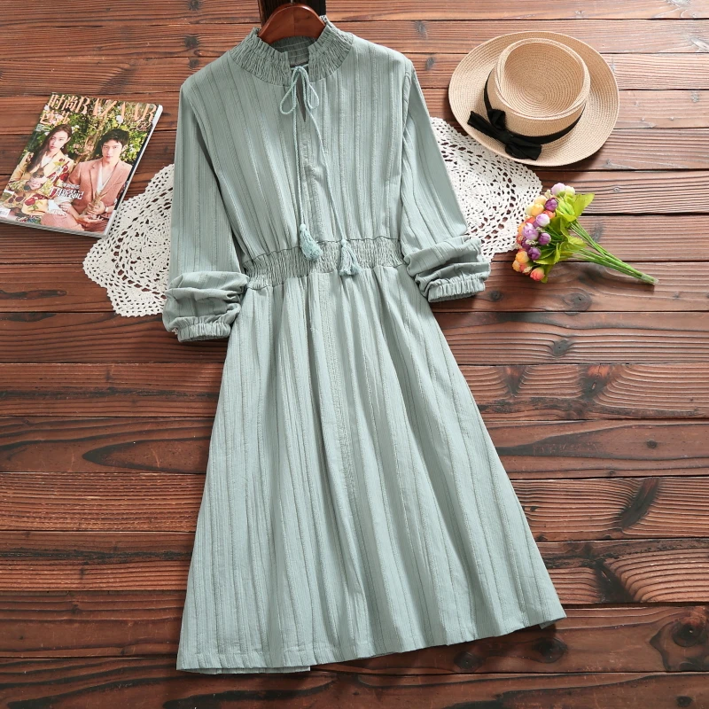 Japan Style Mori Girl Dress 2018 New Spring Autumn Women V-Neck Full Sleeved Cotton and Linen Vintage Dresses
Japan Style Mori Girl Dress 2018 New Spring Autumn Women V-Neck Full Sleeved Cotton and Linen Vintage Dresses