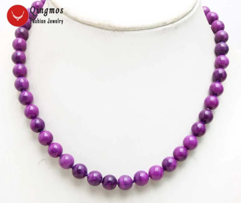 Qingmos Natural Stone Sugilite Necklace for Women with 8mm Purple Round Sugilite Chokers Necklace Fine Jewelry 17'' Nec6381
Qingmos Natural Stone Sugilite Necklace for Women with 8mm Purple Round Sugilite Chokers Necklace Fine Jewelry 17'' Nec6381