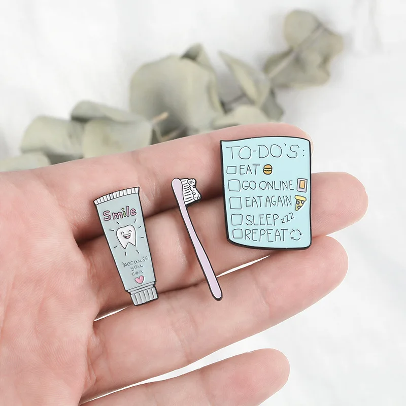 WEISHUOLI Cute Cartoon Toothpaste Brush Brooch pin Alloy Drop Oil Backpack Shirt Brooch
WEISHUOLI Cute Cartoon Toothpaste Brush Brooch pin Alloy Drop Oil Backpack Shirt Brooch
