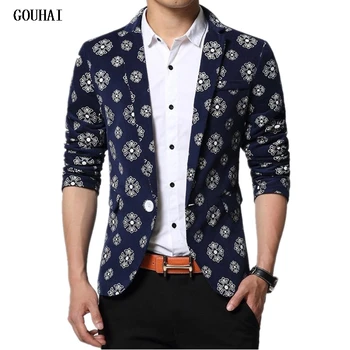 GOUHAI 2019 New Printed Blazers Men M-5XL 6XL Brand Clothes Mens Floral Blazer Masculino Hombre Slim Fit Men Blazer Plus Size
GOUHAI 2019 New Printed Blazers Men M-5XL 6XL Brand Clothes Mens Floral Blazer Masculino Hombre Slim Fit Men Blazer Plus Size