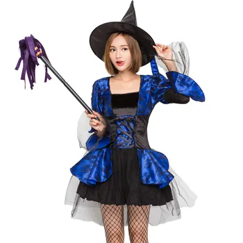 Sexy Halloween Women Costume Blue Witch Woman Fancy Dresses With Hat Carnival animation Cosplay Costumes Sorceress Clothes
Sexy Halloween Women Costume Blue Witch Woman Fancy Dresses With Hat Carnival animation Cosplay Costumes Sorceress Clothes