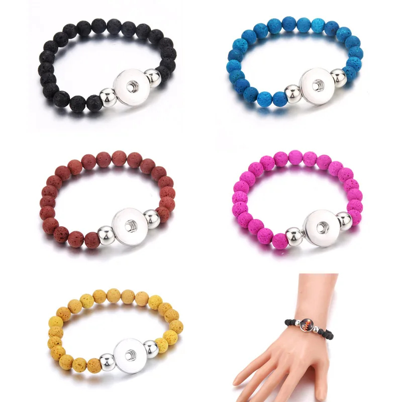 Wholesale Hot Trendy Snap Button Bracelet Lava Stone Charm Elasticity Bracelet For Men Or Women Bracelet Snap Jewelry 5056
Wholesale Hot Trendy Snap Button Bracelet Lava Stone Charm Elasticity Bracelet For Men Or Women Bracelet Snap Jewelry 5056