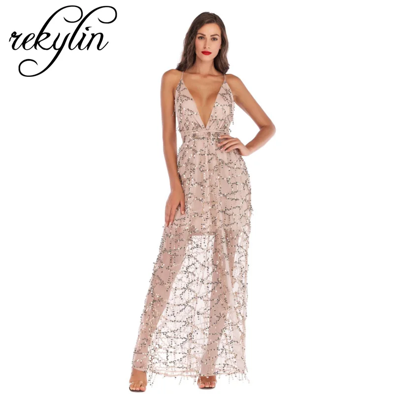Sexy Sequined Floor Length Party Dress 2 Splits Sides Backless Padded Hollow Out Maxi Dress Gown Sleeveless Evening Party Dress
Sexy Sequined Floor Length Party Dress 2 Splits Sides Backless Padded Hollow Out Maxi Dress Gown Sleeveless Evening Party Dress