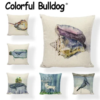 Watercolor Ocean Style Pillowcase Firefly Jar Conch Mermaid 43*43CM Hawaii Map Cushion Cover Decor Home Living Room Office Couch
Watercolor Ocean Style Pillowcase Firefly Jar Conch Mermaid 43*43CM Hawaii Map Cushion Cover Decor Home Living Room Office Couch