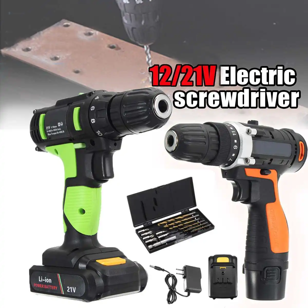 12/21V cordless hand Electric screwdriver Rechargeable Lithium Battery Single Speed spare battery Waterproof Electric Drill
12/21V cordless hand Electric screwdriver Rechargeable Lithium Battery Single Speed spare battery Waterproof Electric Drill