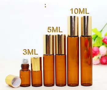 200PCS/LOT HOT SALE 3ml 5ml10ml Amber Glass Roll On Bottle, Perfume Roll-on Bottle With Gold Lids & Stainless Steel Roller Ball
200PCS/LOT HOT SALE 3ml 5ml10ml Amber Glass Roll On Bottle, Perfume Roll-on Bottle With Gold Lids & Stainless Steel Roller Ball