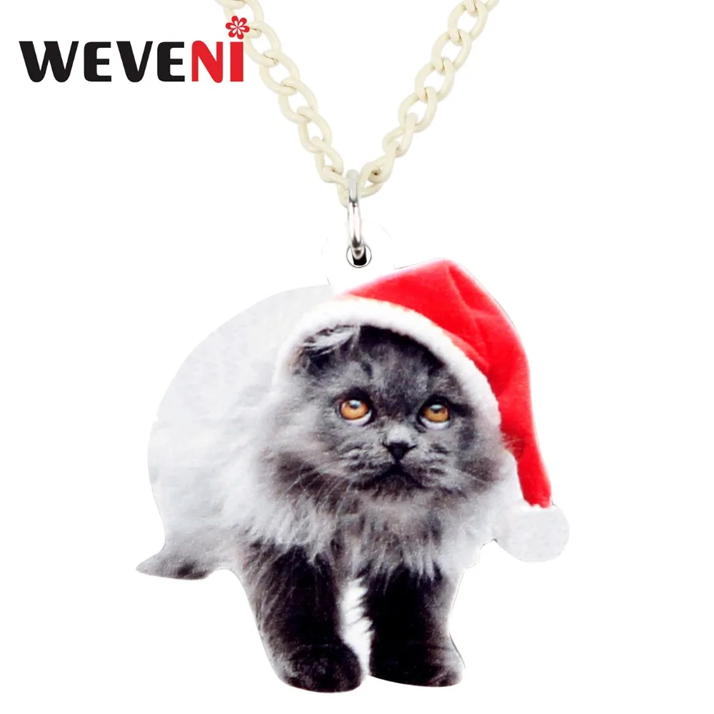 WEVENI Acrylic Fluffy Christmas Hat Cat Necklace Pendant Chain Choker Trendy Jewelry For Women Girls Teen Gift Bijoux Wholesale
WEVENI Acrylic Fluffy Christmas Hat Cat Necklace Pendant Chain Choker Trendy Jewelry For Women Girls Teen Gift Bijoux Wholesale