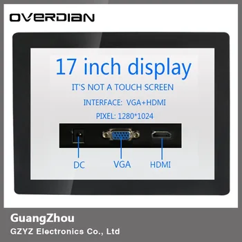 17inch/17" VGA/HDMI Connector Iron Shell LCD Monitor/Display Non-touch Screen 1280*1024 Resolution4:3 Buckle Installation
17inch/17" VGA/HDMI Connector Iron Shell LCD Monitor/Display Non-touch Screen 1280*1024 Resolution4:3 Buckle Installation