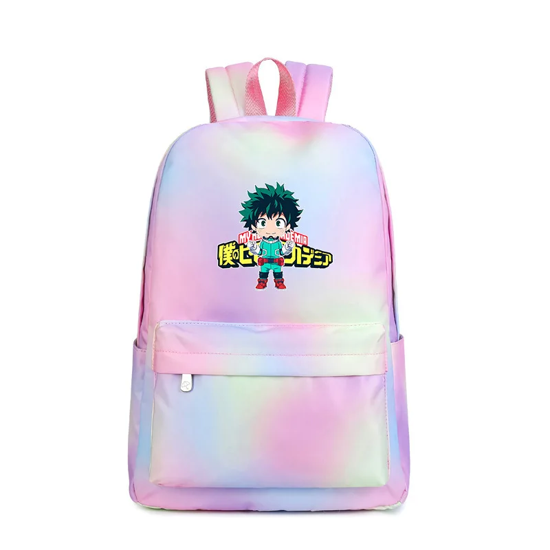 My Hero Academia Cosplay Rainbow Printing Backpack Midoriya Izuku Canvas School Bags Waterproof Laptop Backpacj Women Travel Bag
My Hero Academia Cosplay Rainbow Printing Backpack Midoriya Izuku Canvas School Bags Waterproof Laptop Backpacj Women Travel Bag