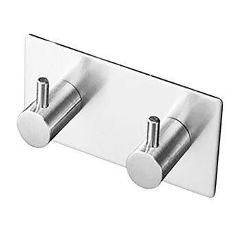 Chrome Metal Double Hat and Coat Door Twin Hooks Robe Dress Hangers Self-adhesive Stainless Steel Rack Marine Hardware
Chrome Metal Double Hat and Coat Door Twin Hooks Robe Dress Hangers Self-adhesive Stainless Steel Rack Marine Hardware