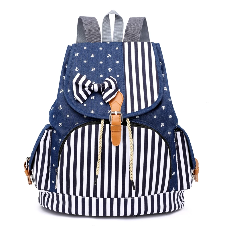 Cloth Shake Fashional Stripe Deinm Backpacks High Capacity Comfortable Youth Bag Beautiful Stitching Female Students ShoulderBag
Cloth Shake Fashional Stripe Deinm Backpacks High Capacity Comfortable Youth Bag Beautiful Stitching Female Students ShoulderBag