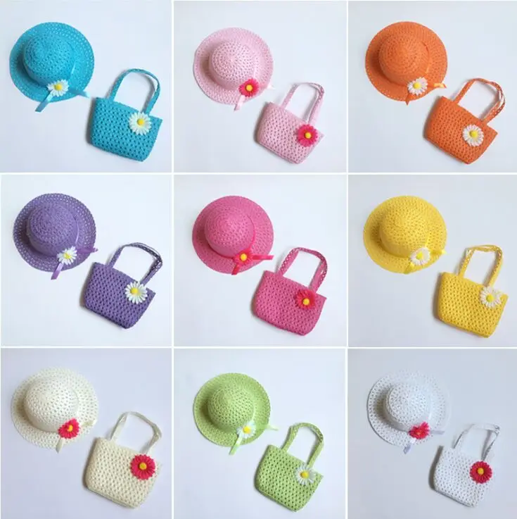 Summer Cute Princess Casual Beach Straw And Handbag Baby Girls DIY Handmade Weave Sun Visor Cap Travel Straw Hat and Bag Sets
Summer Cute Princess Casual Beach Straw And Handbag Baby Girls DIY Handmade Weave Sun Visor Cap Travel Straw Hat and Bag Sets