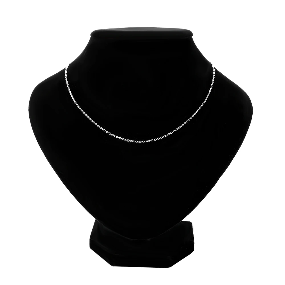

1 Pc New Fashion Elegant Stylish Wholesale Sterling Solid Color Silver Plated 1MM Rolo "O" 16"--24"Chain Necklace Jewelry