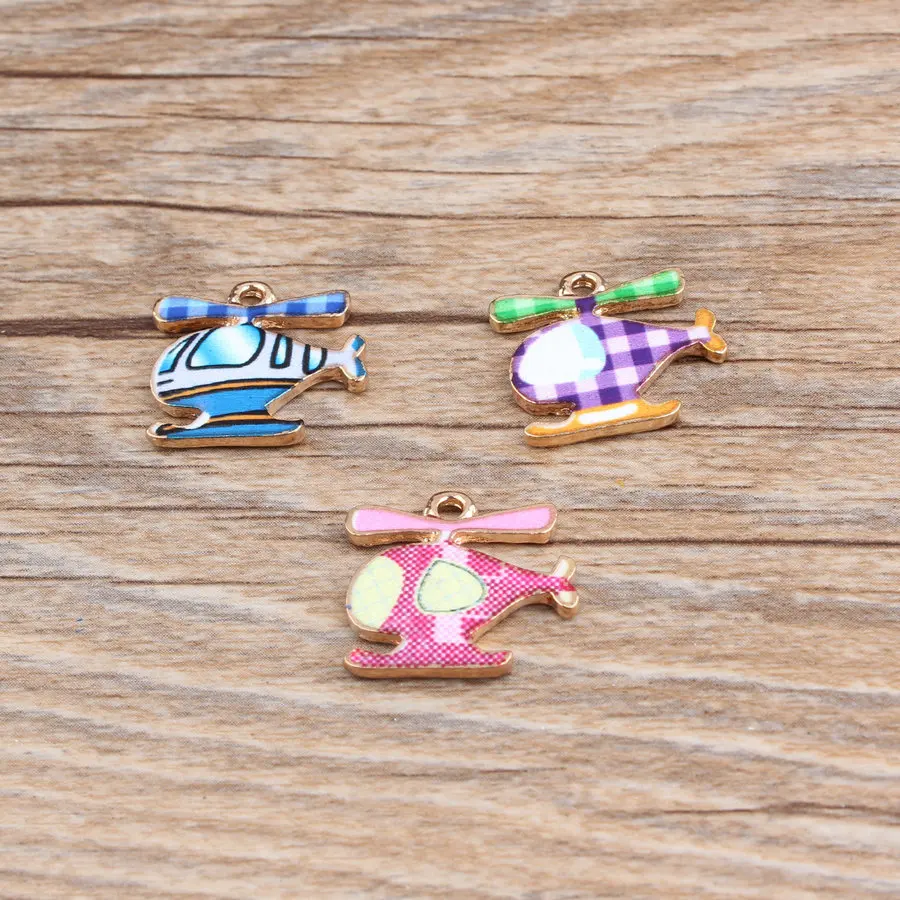 10pcs Fashion Zinc Alloy Metal Helicopter Enamel Charm Pendant for Earring Necklace Bracelet Making DIY Jewelry Findings
10pcs Fashion Zinc Alloy Metal Helicopter Enamel Charm Pendant for Earring Necklace Bracelet Making DIY Jewelry Findings