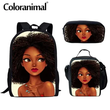 Coloranimal Fashion African Girl Lady Oil Painting Black Women School Bag Set for Girl School 3pcs Backpack Children Kid Bookbag
Coloranimal Fashion African Girl Lady Oil Painting Black Women School Bag Set for Girl School 3pcs Backpack Children Kid Bookbag