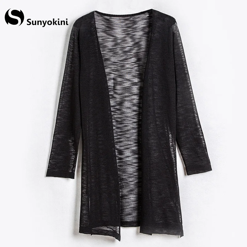 Sunyokini 2017 Summer Thin Cardigan Feminino Women Long Sleeve Casual Knitted Coat Outwear Sweater Pull Femme Cotton + Line
Sunyokini 2017 Summer Thin Cardigan Feminino Women Long Sleeve Casual Knitted Coat Outwear Sweater Pull Femme Cotton + Line