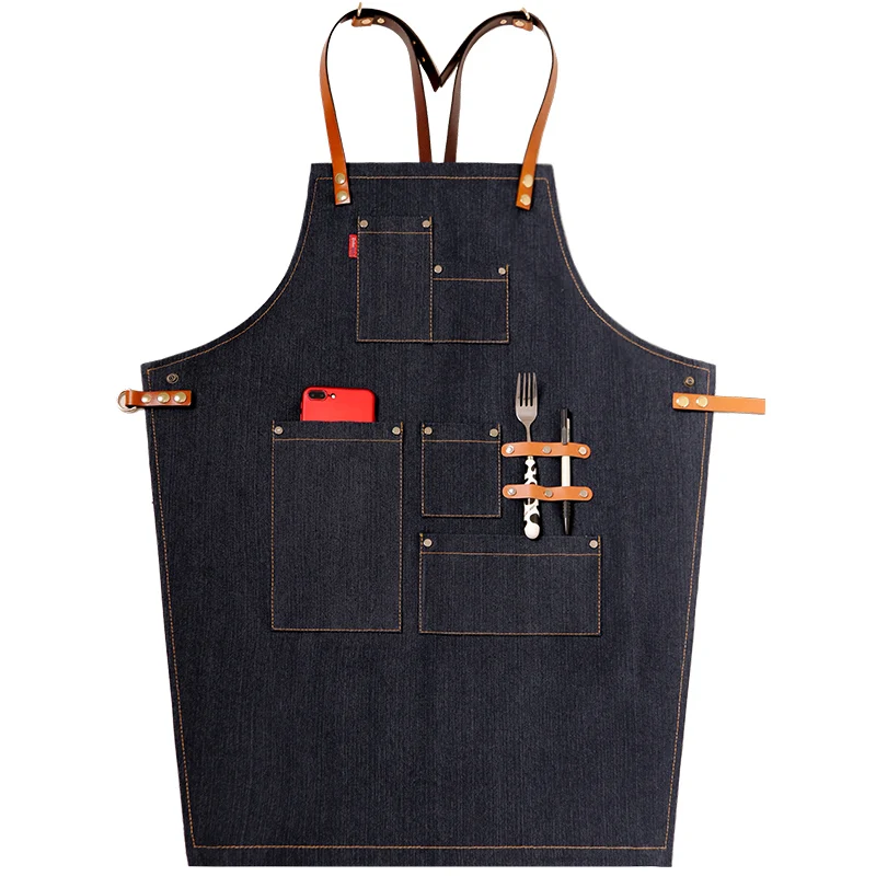 Korean fashion kitchen denim apron coffee shop restaurant nail painting men and women overalls children custom logo
Korean fashion kitchen denim apron coffee shop restaurant nail painting men and women overalls children custom logo